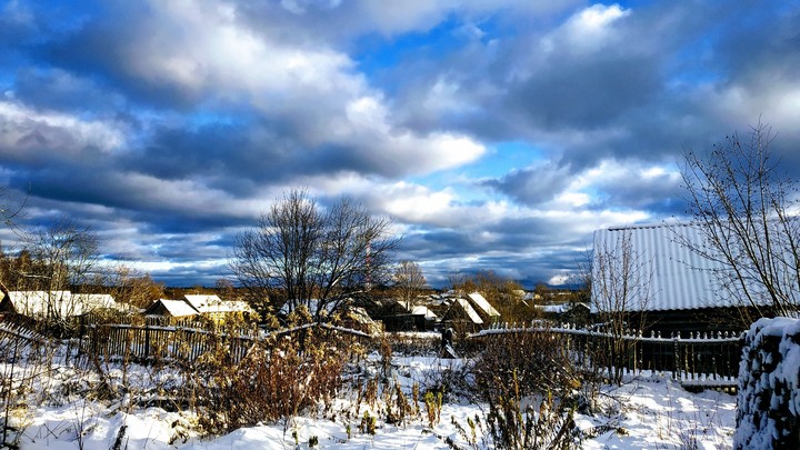 Russian village.