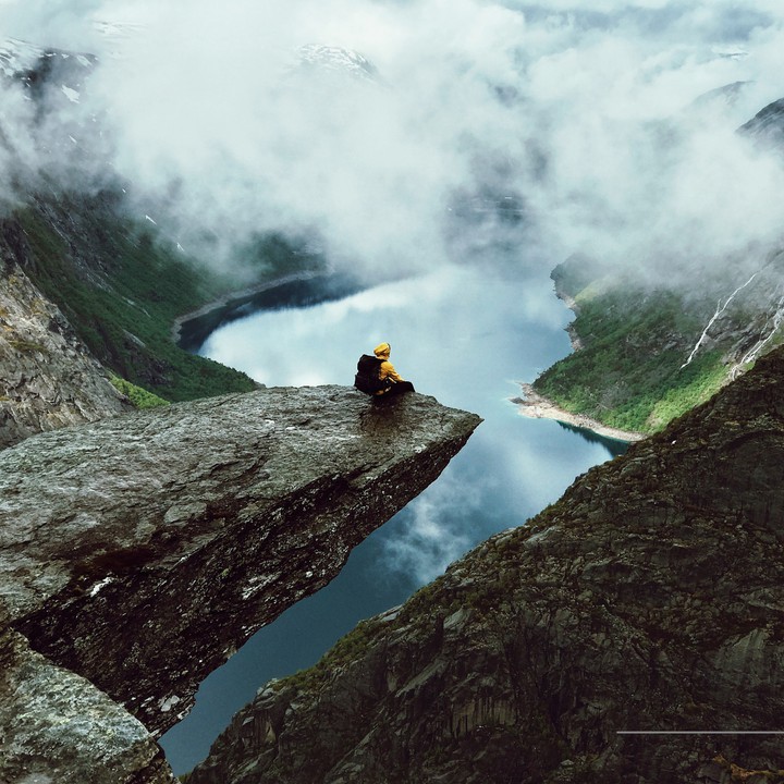 on Trolltunga, Norway