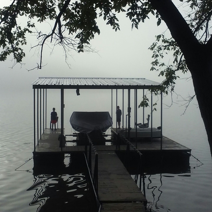 foggy lake