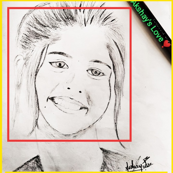 Pretty girl Pencil sketch