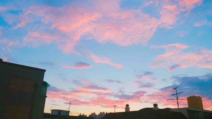 pink clouds