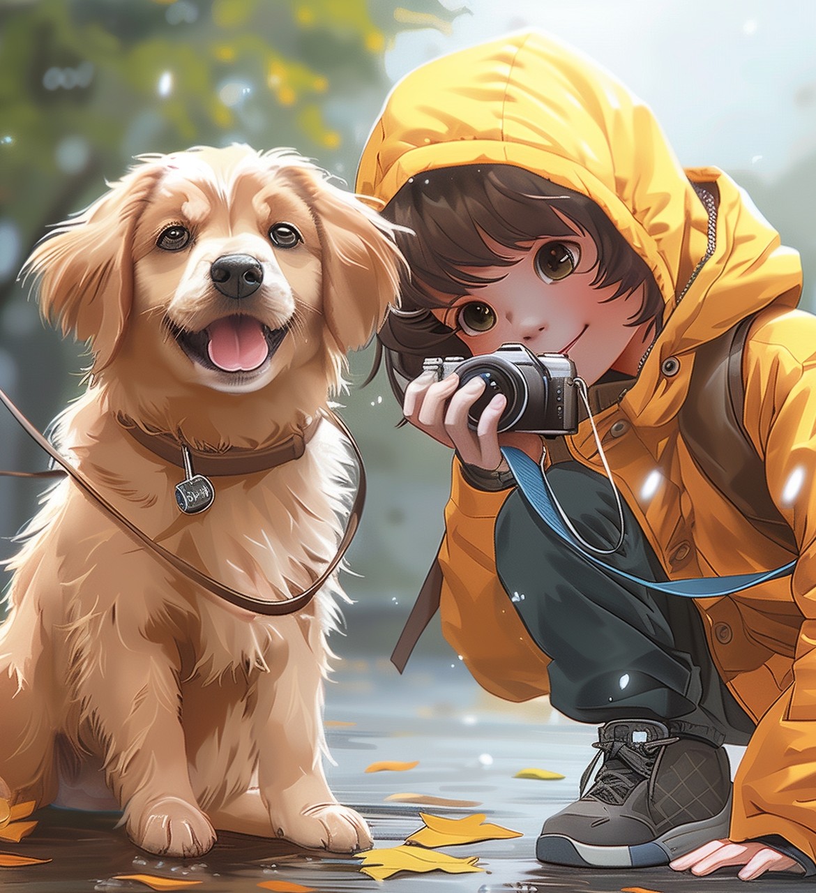 Boy with dog