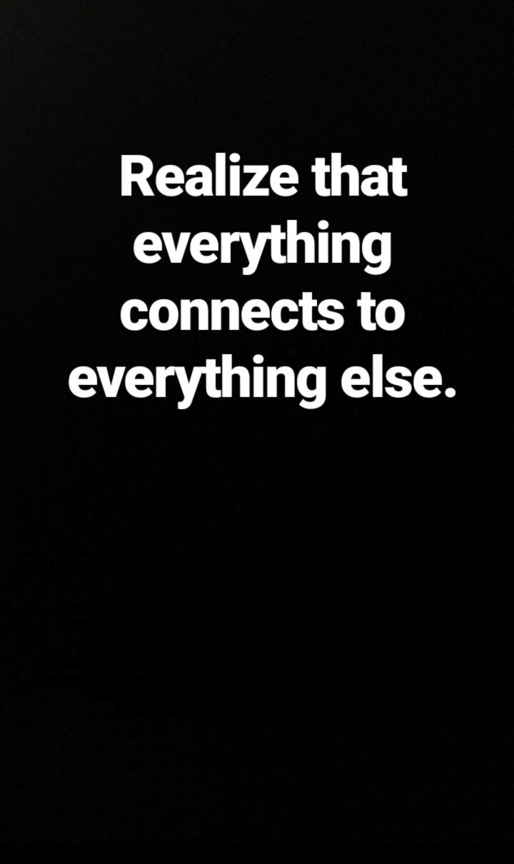 Everything connects eachother....