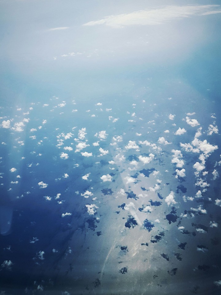 in the middle of the sky
