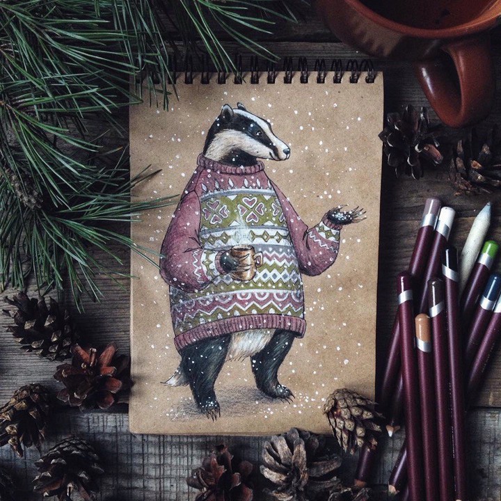 winter badger