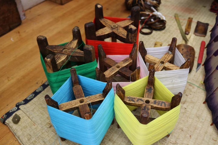 Colorful spools of thread