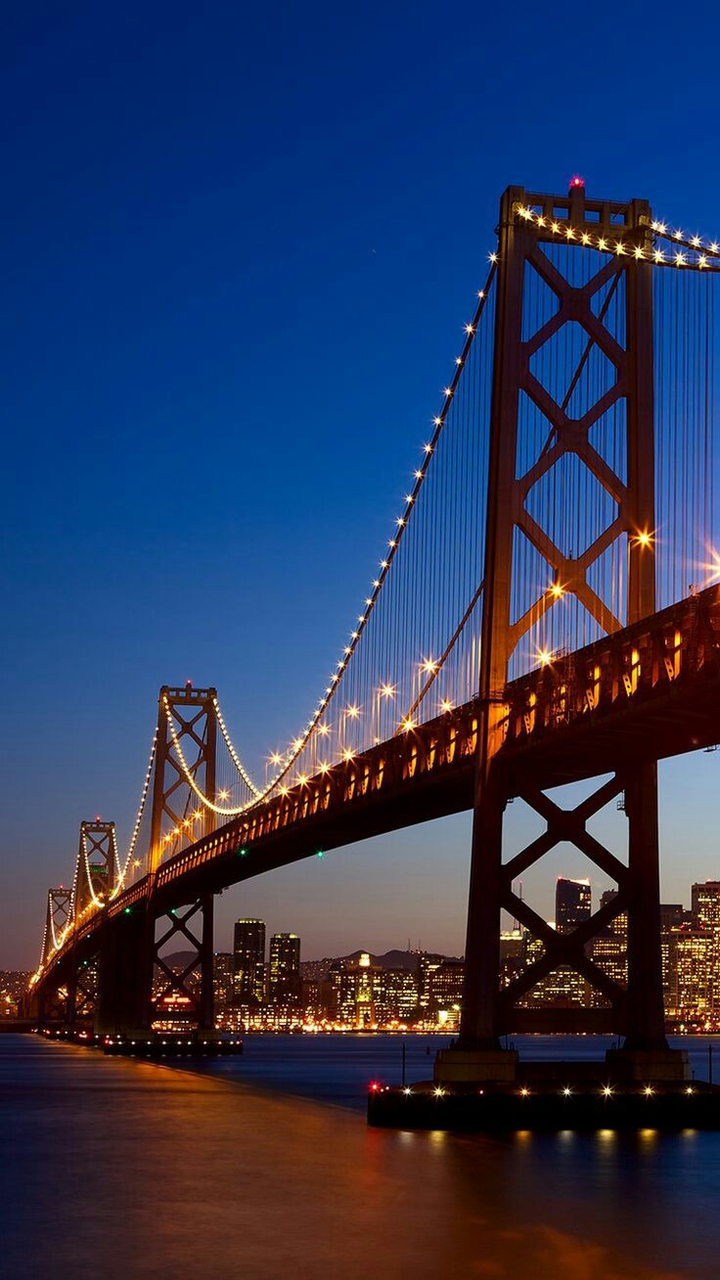 illuminated bridge