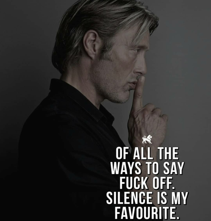 Silence is the best answer