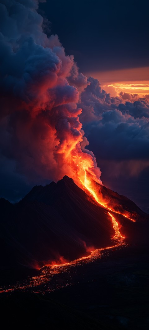 sfondi Volcano, afterglow