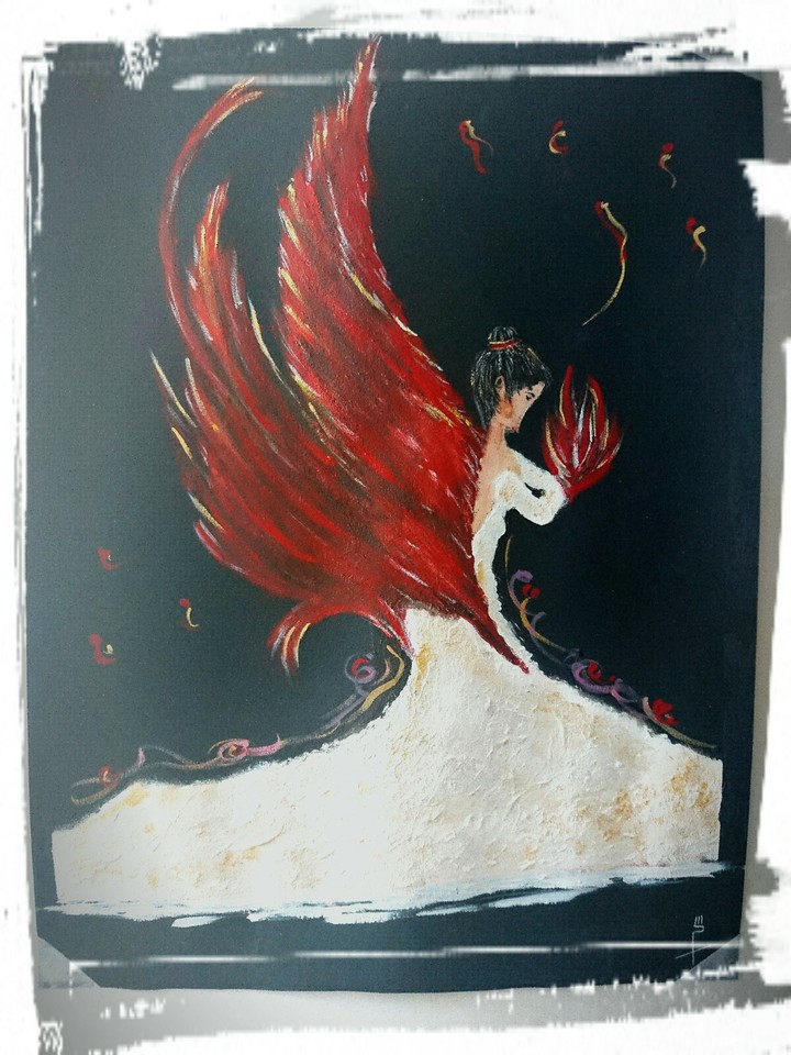 My painting, Satan is also an angel.