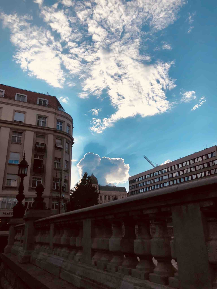 summer sky in budapest