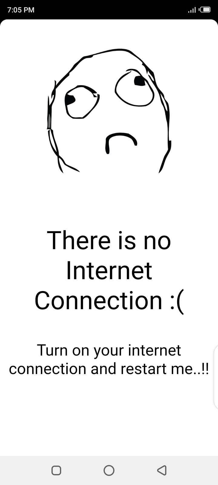 check your internet!