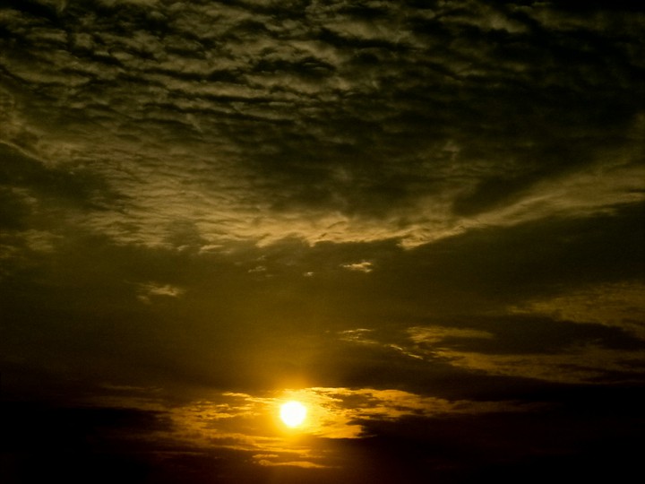 beautiful light sky and the sun