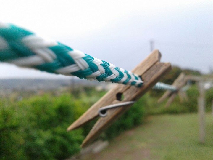 clothesline and wooden pin