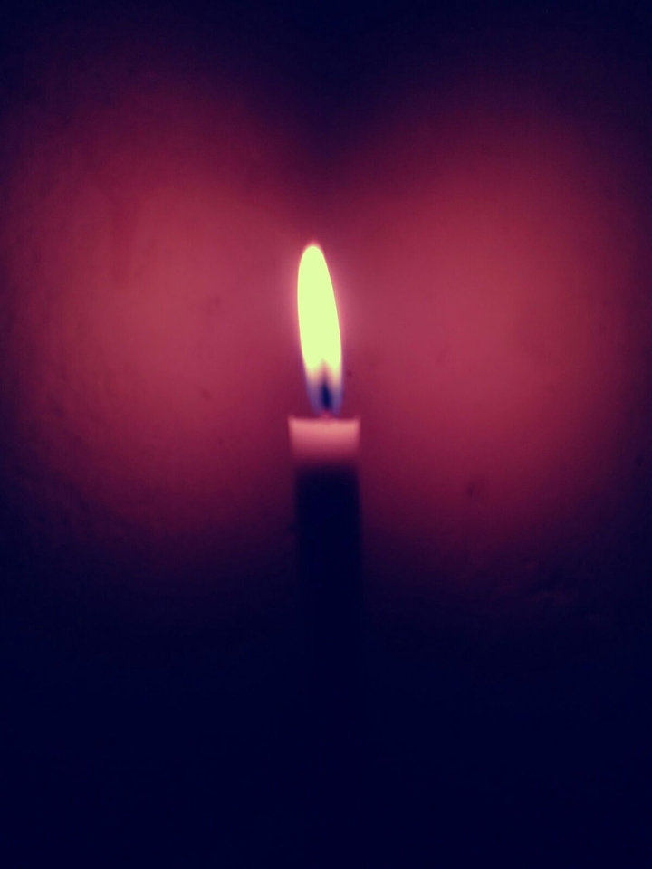 Candle light on wall