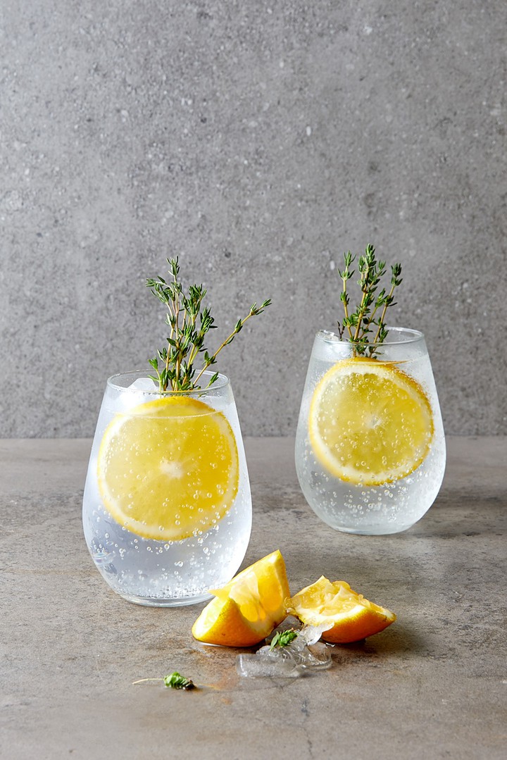 Tonic Cocktail With Orange & Thyme