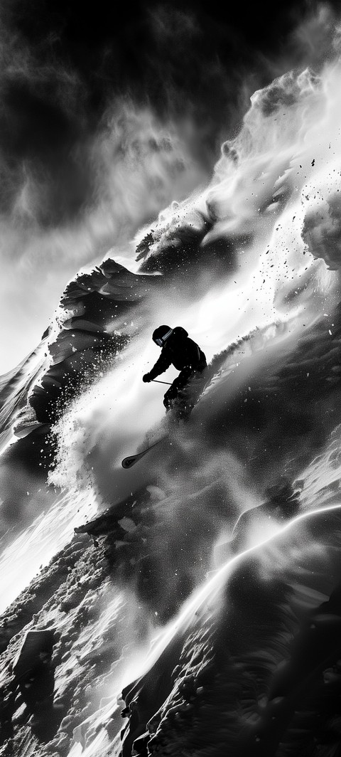 fonds d'écran black, Snowboard