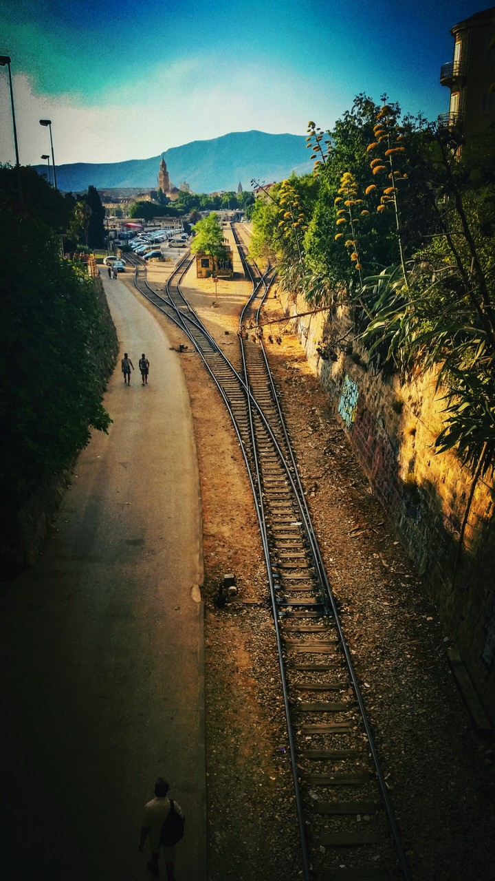 Railroad tracks in Split