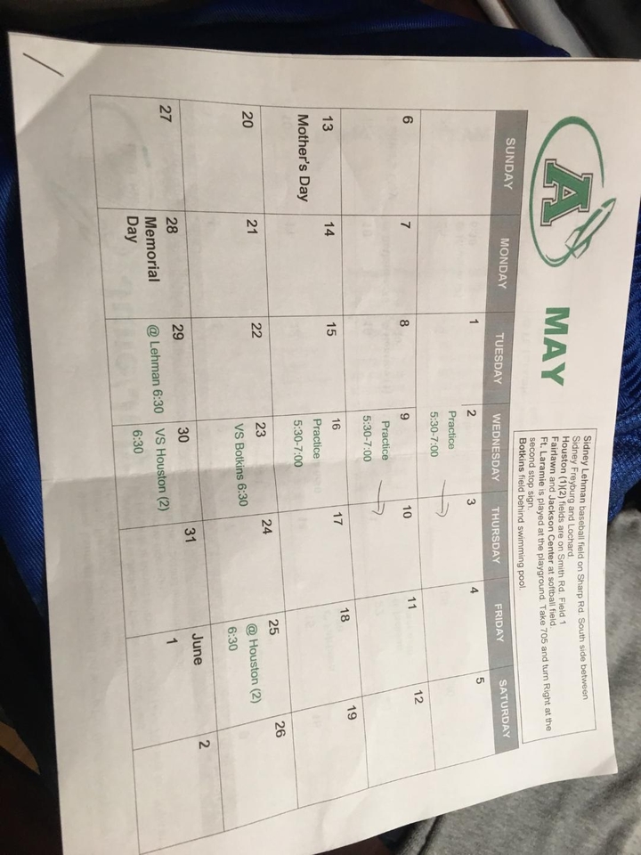 Brady's Schedule