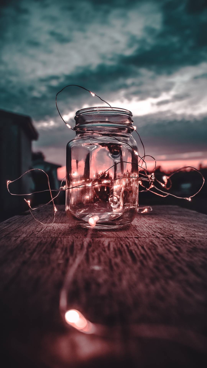 Led Lights in a Glas