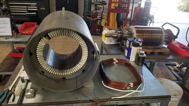 Motor winding. 200 Horsepower