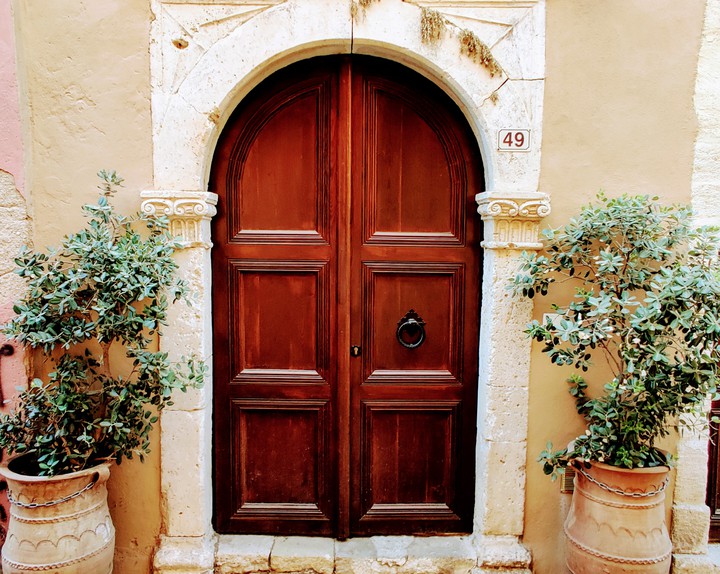 the door