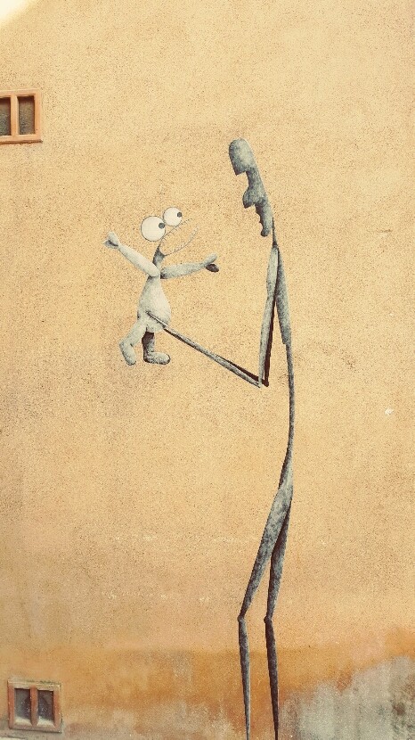 on the wall