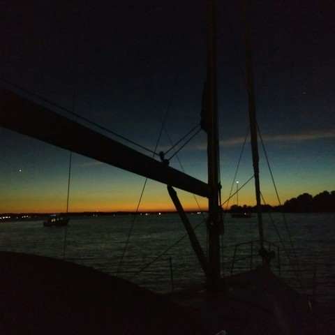 Sailboat at sunset