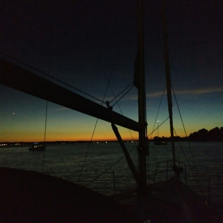 Sailboat at sunset