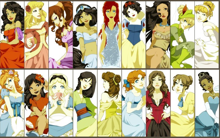 Cartoon Drawings Of Disney Princesses