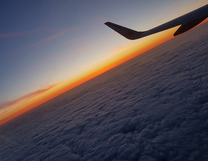 above the clouds under the sky...