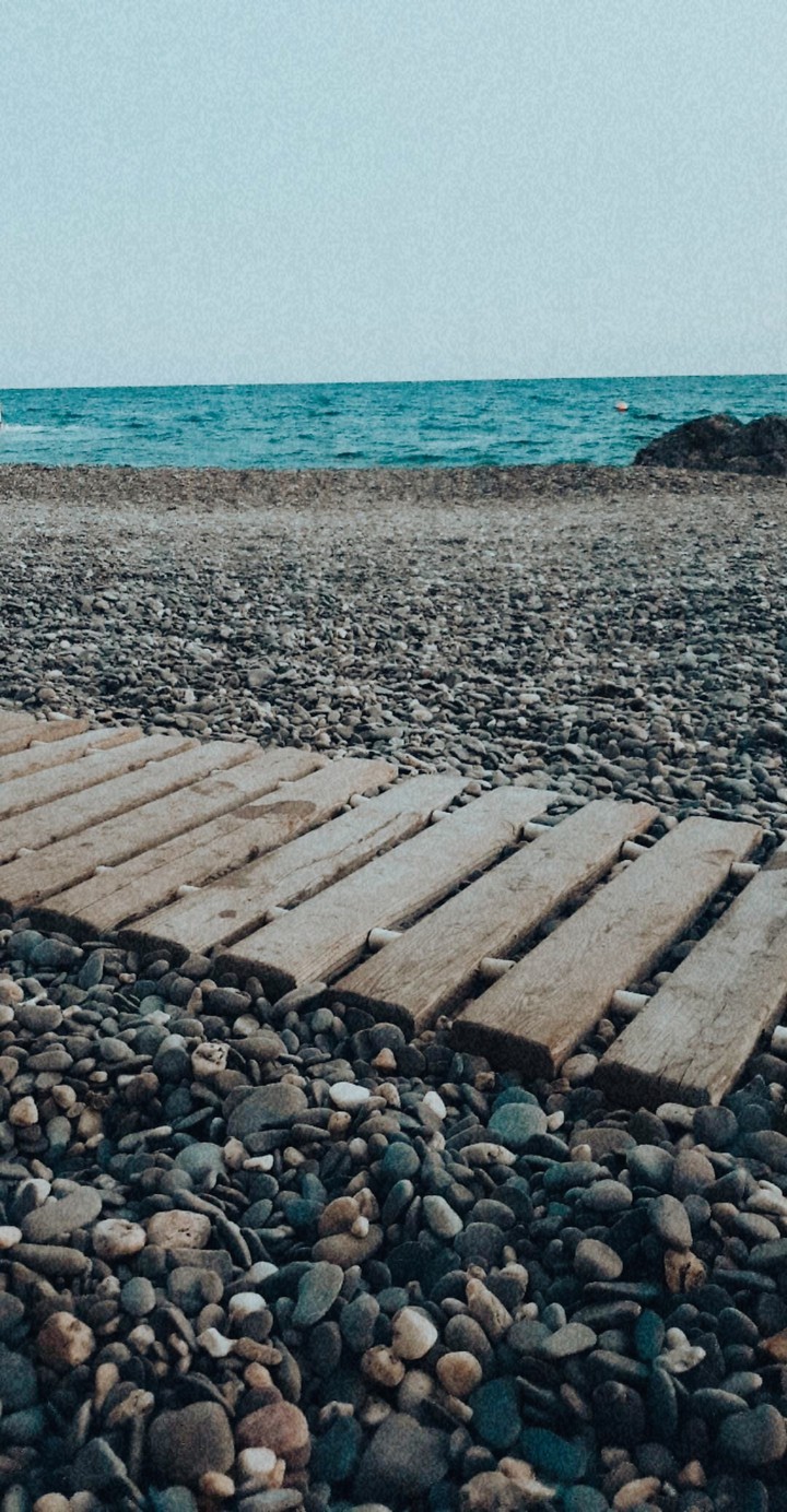 on the beach