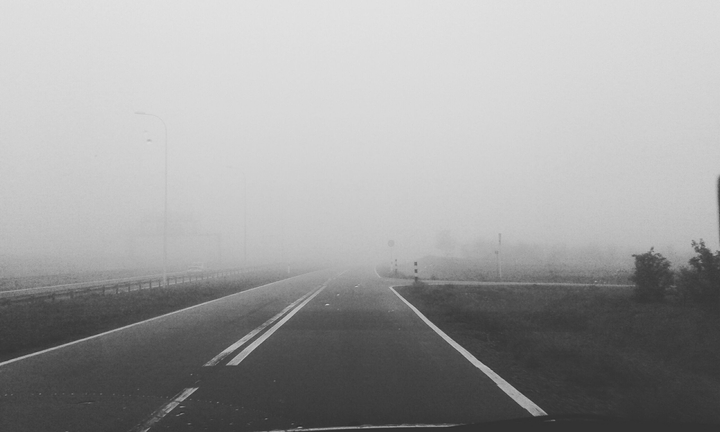 road Black and white