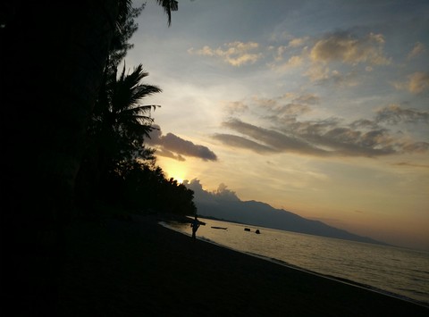 sunset in maumere
