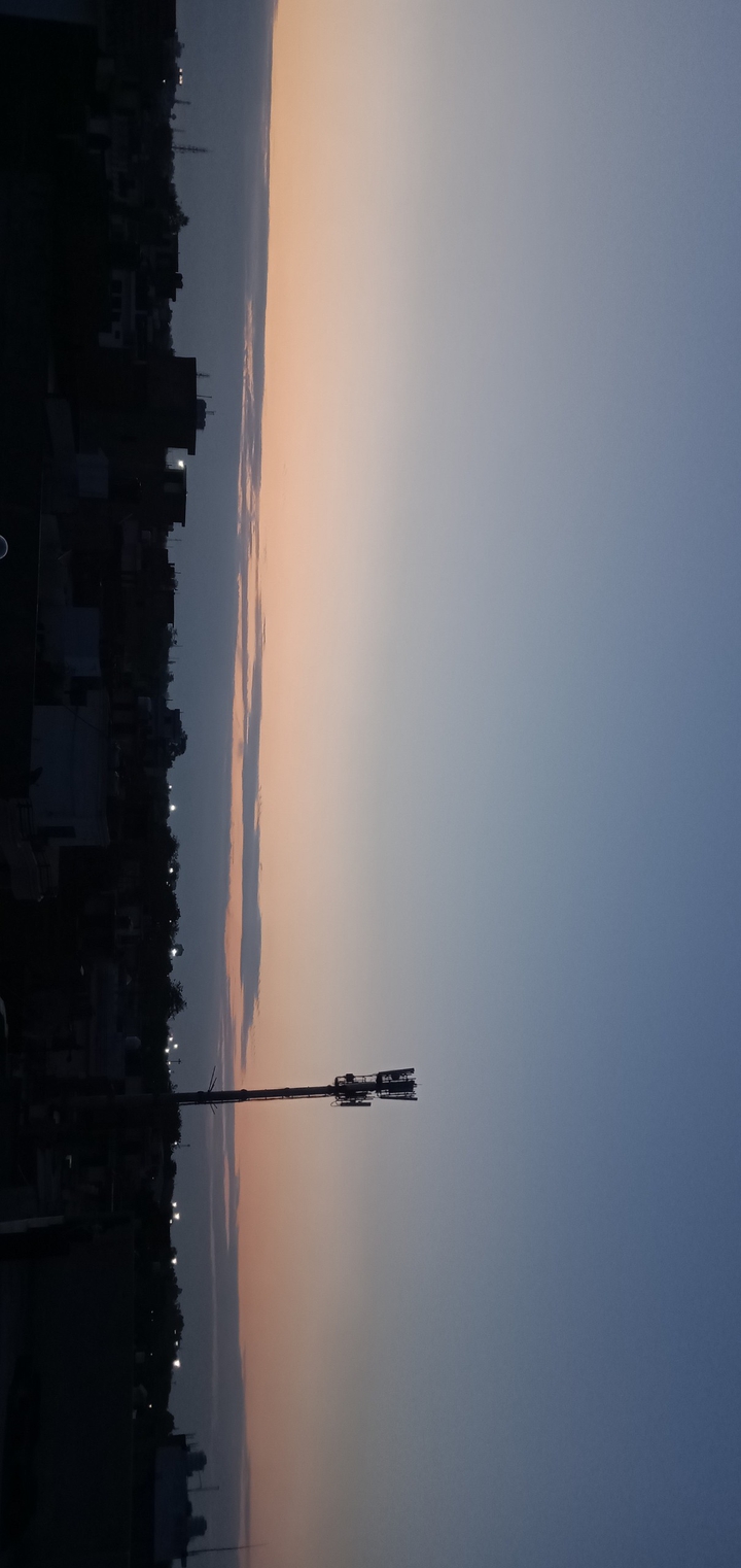 just before sunrise
