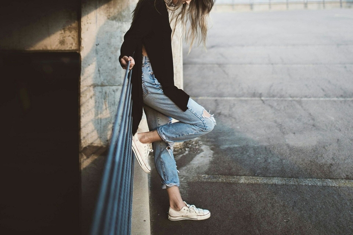 standing on a bridge..
