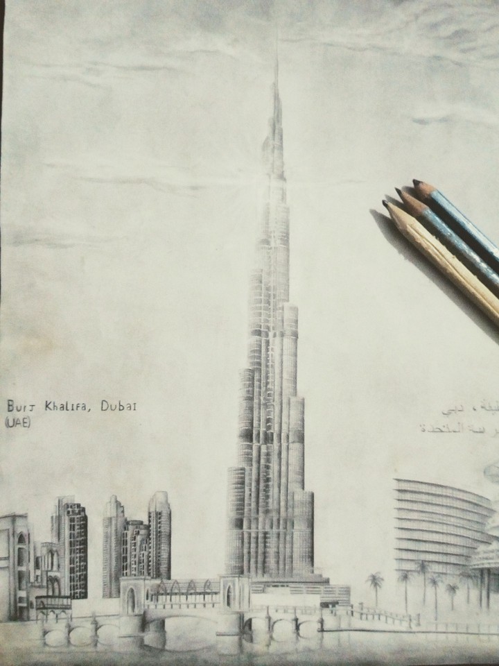 A Burj Khalifa pencil draw by me