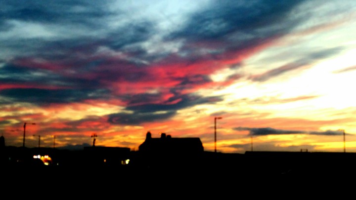 sunset 4th November Northumberland, England