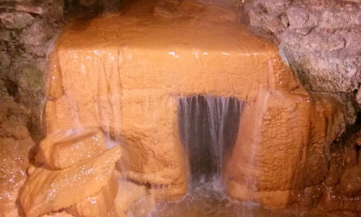 orange waterfall