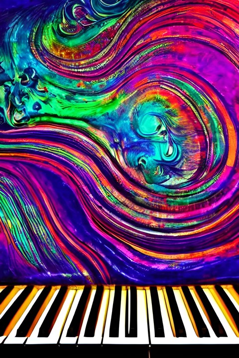 Painting, psychedelic wallpapers