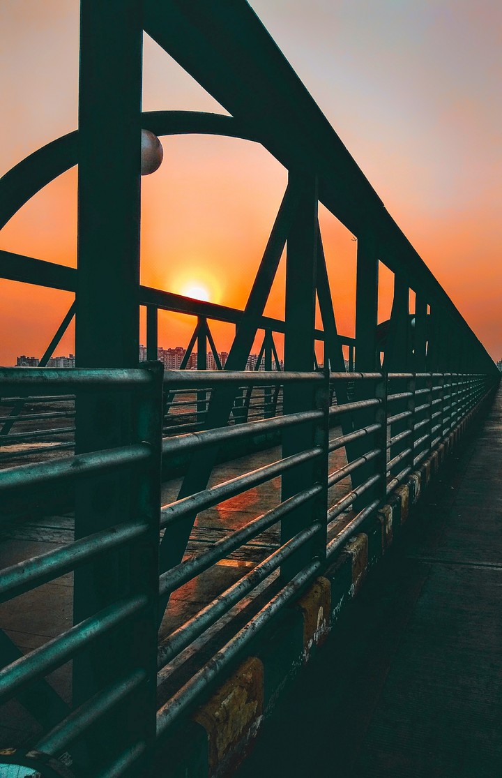 beautiful scene of sunset