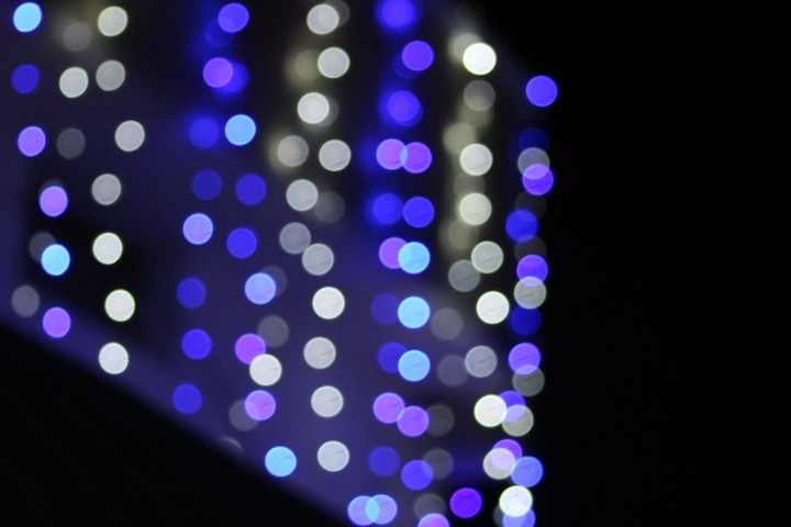 blue bokeh