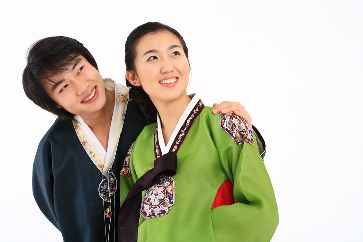 Couple in Korean Dress I
