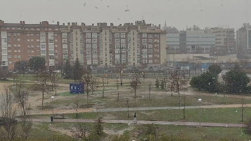 snowing in Madrid