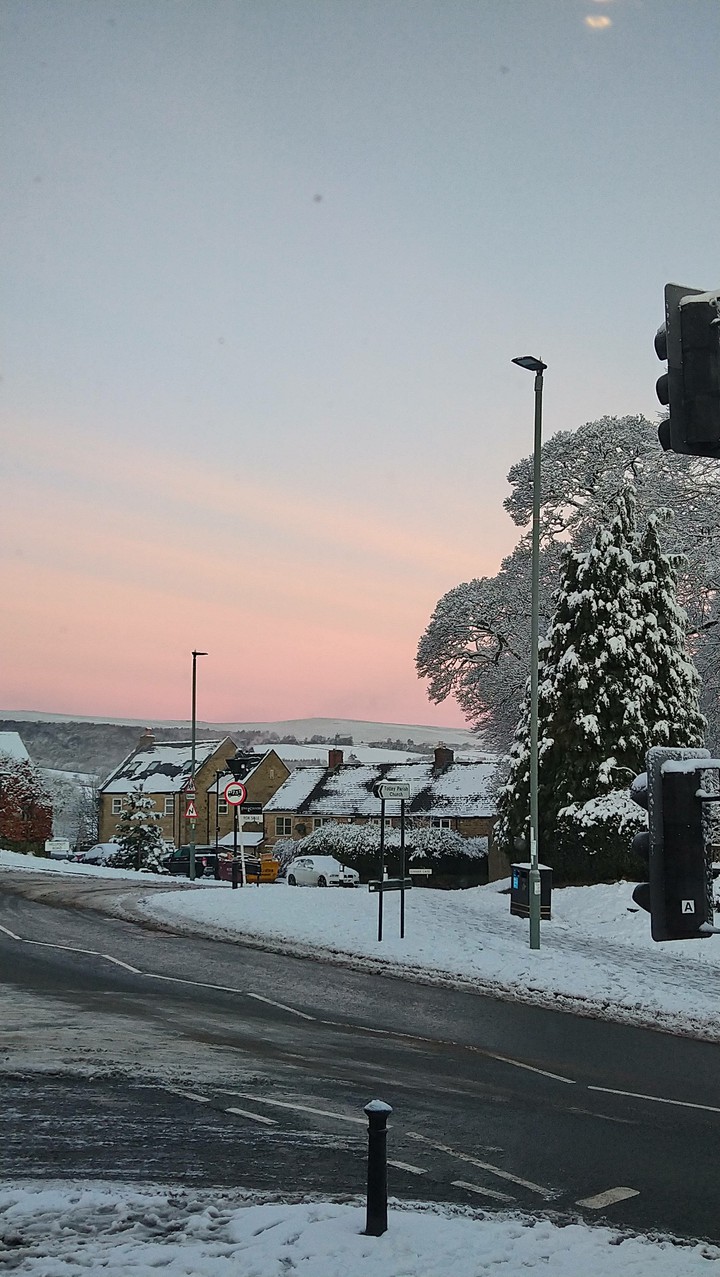 Snowy morning in England