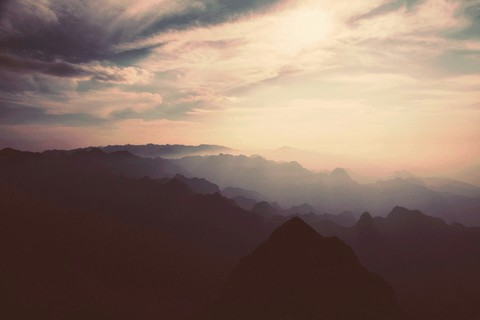 sunrise on a hill