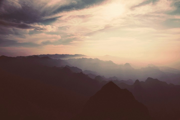 sunrise on a hill