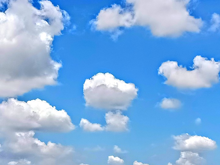 Blue sky. .Soo Natural.  . . this scenery  see at my Balcony