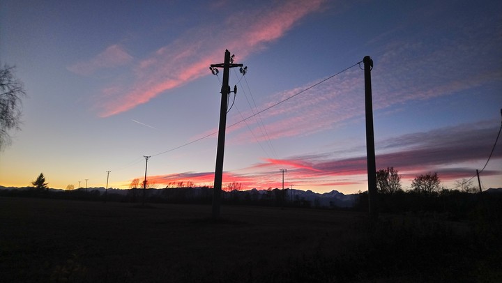 Fall sunset.
