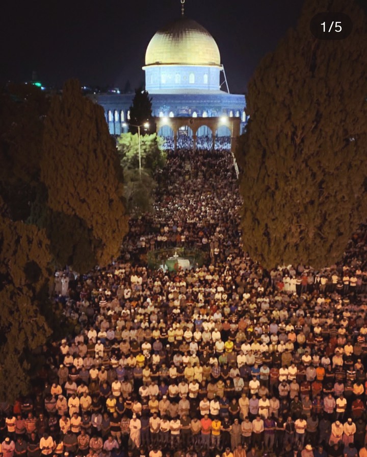 صلاة التراويح  بالقدس رمضان 2019